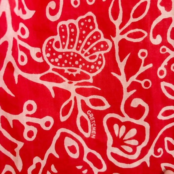 Gretchen Scott Beach Cover Up Small Red Floral - Picture 4 of 8